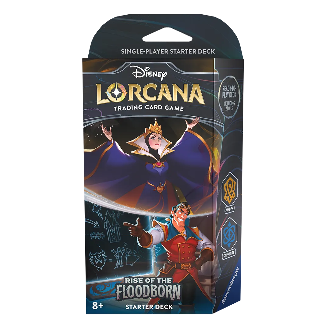 lorcana starter decks floodborn Disney Lorcana: Rise of the Floodborn Starter Deck [Amber & Sapphire]