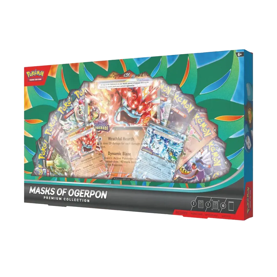 ogerpon card sleeves Pokemon Masks of Ogerpon Premium Collection