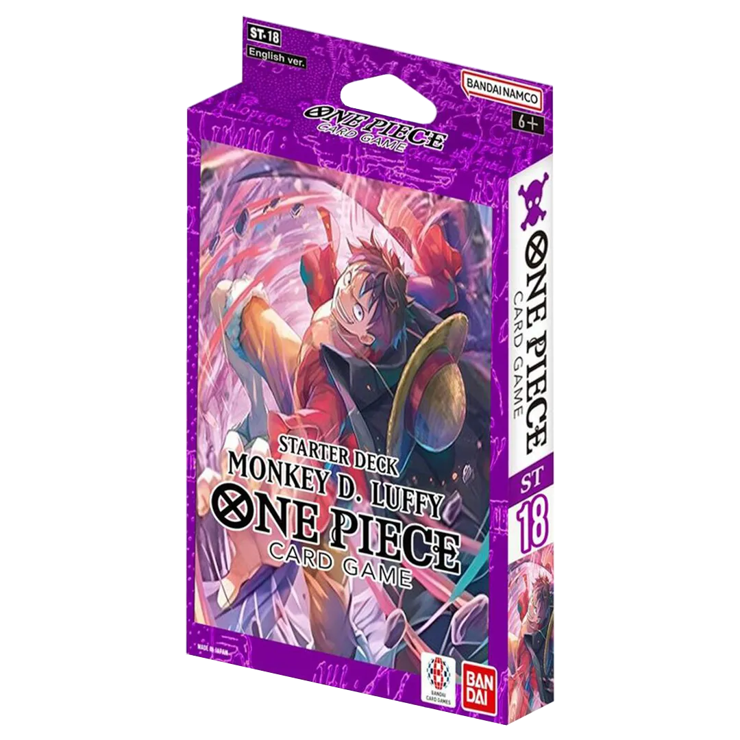 one piece card game st 18 BANDAI One Piece Start Deck Purple Monkey D. Luffy ST-18 Card Game (Pre-Built Animated Card Game, Ages 18+, Unisex, Japanese, 50 Pieces) : Amazon.com.be: Toys