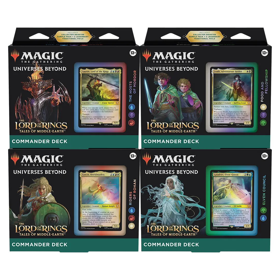 MTG: Lord of the Rings Tales of Middle-Earth Commander Decks (Set of 4)