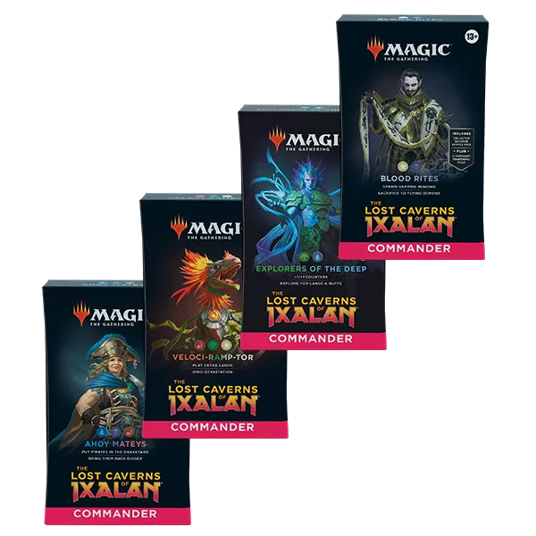 Magic the Gathering the Lost Caverns of Ixalan Commander Deck Set of 4 Magic the Gathering the Lost Caverns of Ixalan Commander Deck Set of 4