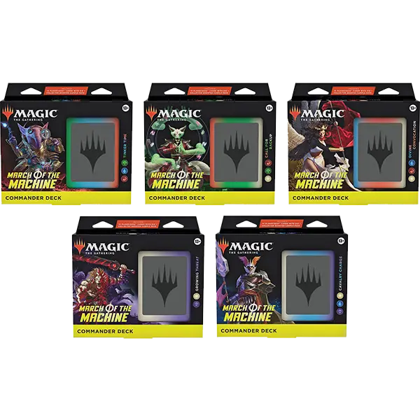 mtg best march of the machines commander decks Magic Gathering TCG the Machine Cavalry Charge Deck you choose a legendary creature to serve as your commander and build the rest of your deck around their color identity and unique abilities March of the Machine Commander