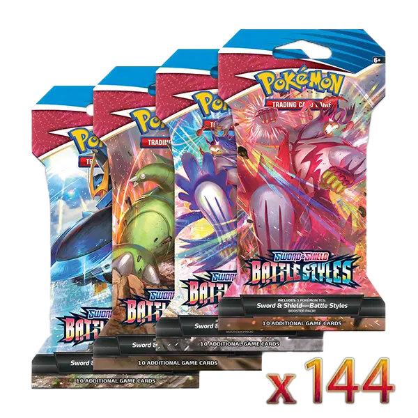 Sword & Shield: Battle Styles - Sleeved Booster Case (144 Boosters) Sword & Shield: Battle Styles - Sleeved Booster Case (144 Boosters)