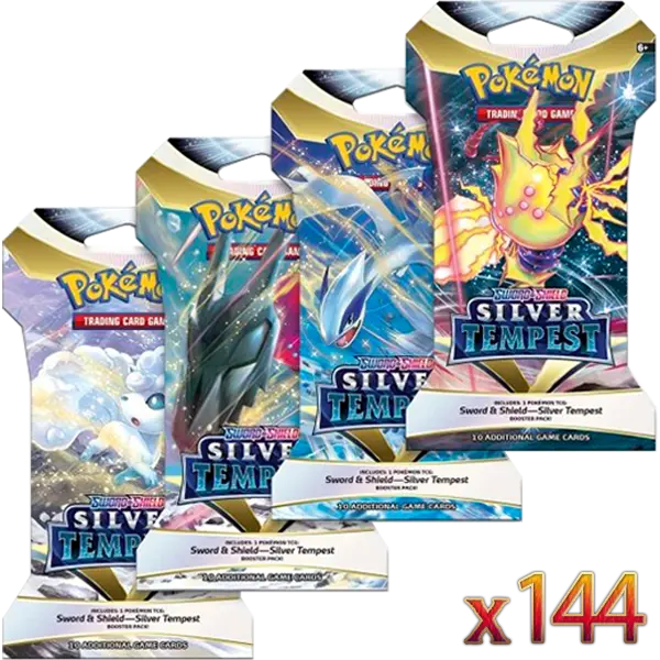 Sword & Shield: Silver Tempest- Sleeved Booster Case (144 Boosters) Sword & Shield: Silver Tempest- Sleeved Booster Case (144 Boosters)