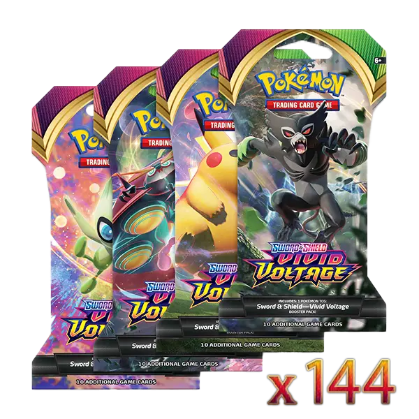 Sword & Shield: Vivid Voltage - Sleeved Booster Case (144 Boosters)