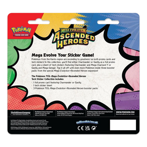 Pokemon - Mega Evolution: Ascended Heroes (Gastly) Tech Sticker Collection