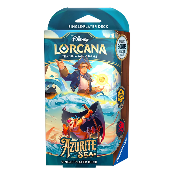 Disney Lorcana - Azurite Sea Starter Deck (Amber/Ruby) Disney Lorcana - Azurite Sea Starter Deck (Amber/Ruby)