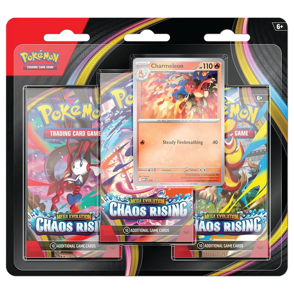[PREORDER] Mega Evolution: Chaos Rising - 3-Pack Blister [Charmeleon]