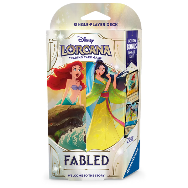 lorcana starter deck bundle Ravensburger Disney TCG: Archazia's Island Single-Player - Amethyst & Steel | Engaging Gameplay | Over 200 Original Disney Artworks Journey through 60 cards featuring friendly pets and two exclusive foil hero cards Disney Lorcana The First Chapter