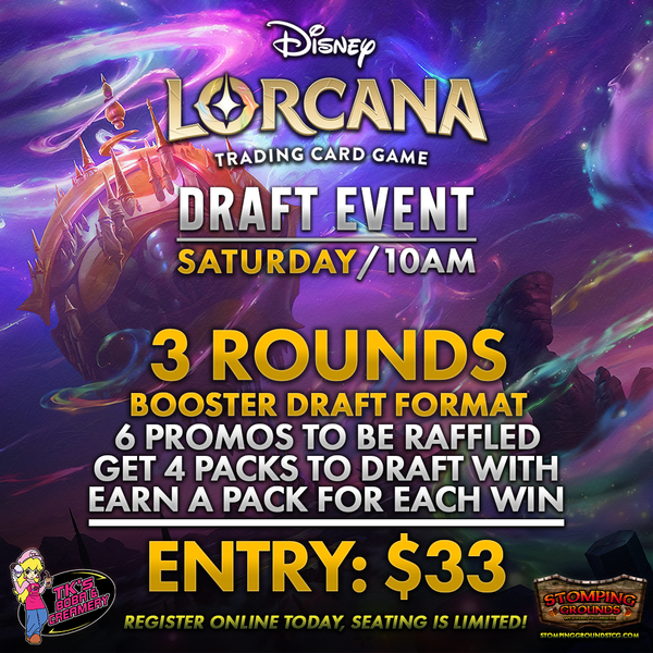 Disney Lorcana: Rise of the Floodborn Draft Event (Hosted @ TK's Boba & Creamery)