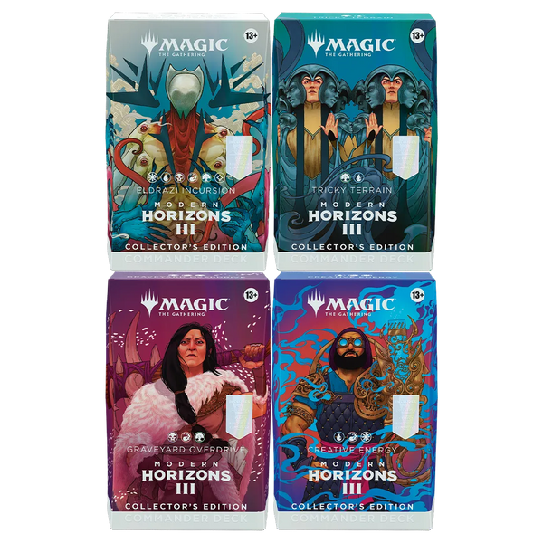 mtg modern horizons 3 commander decks collector's edition MH3 (Set of 4) theres something for everyone to love in Modern Horizons 3 Commander Decks Magic The Gathering: Modern Horizons