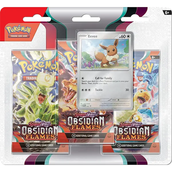 Scarlet and Violet: Obsidian Flames - 3 Pack Blister (Eevee) Scarlet and Violet: Obsidian Flames - 3 Pack Blister (Eevee)