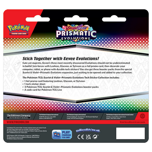 Scarlet & Violet: Prismatic Evolutions - Tech Sticker Collection [Set of 3]