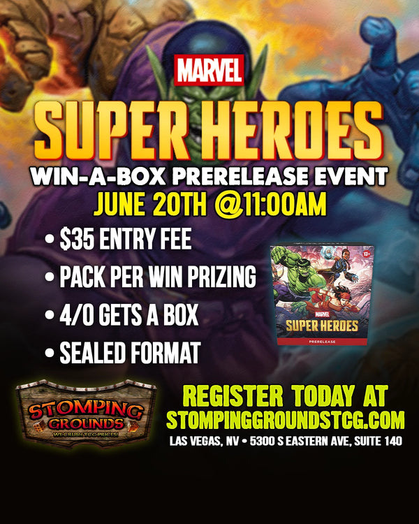 Magic: The Gathering - Marvel Super Heroes Win-A-Box Prerelease Event (June 20th @11:00am)