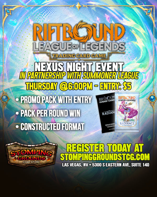 Riftbound: Nexus Night Event Entry [In Partnership with Summoner League] 10/29