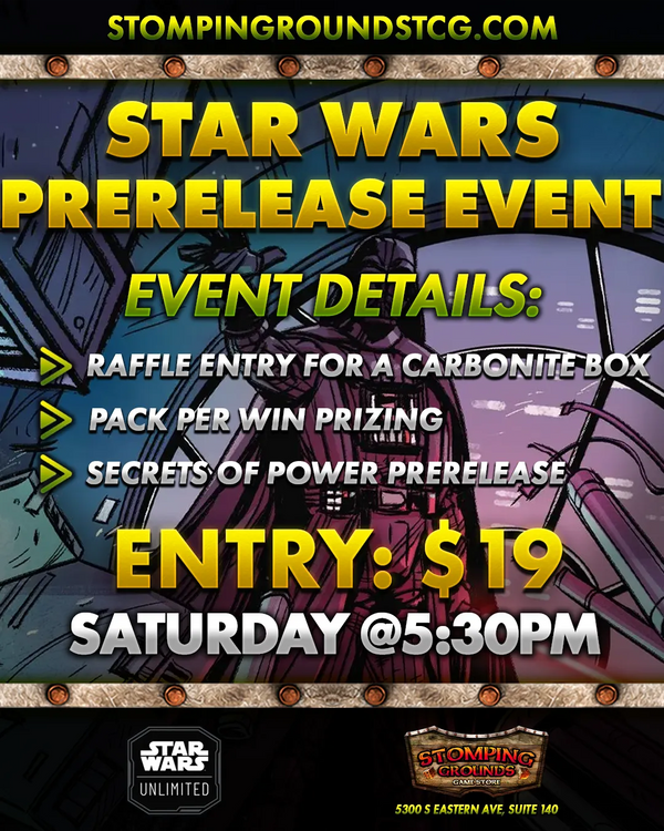 Star Wars Unlimited: Secrets of Power Prerelease Event Entry (Saturday 5:30pm)