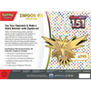 Scarlet and Violet 151 - Zapdos ex Collection