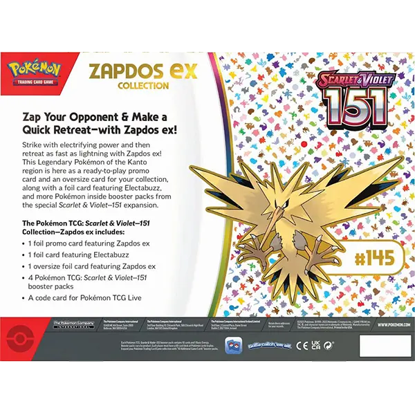 Scarlet and Violet 151 - Zapdos ex Collection