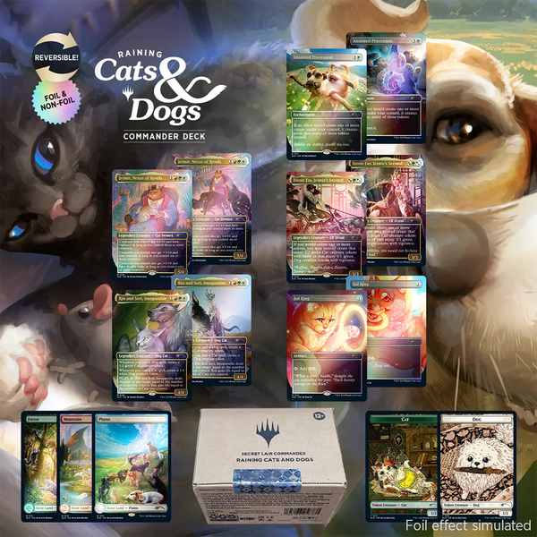 mtg dog deck commander Rin and Seri, Inseperable DOG and CAT Commander Deck Magic MTG Ready-to-Play ALT
