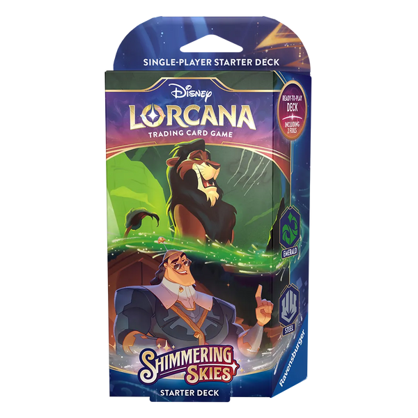 Disney Lorcana Starter Deck Shimmering Skies Emerald & Steel