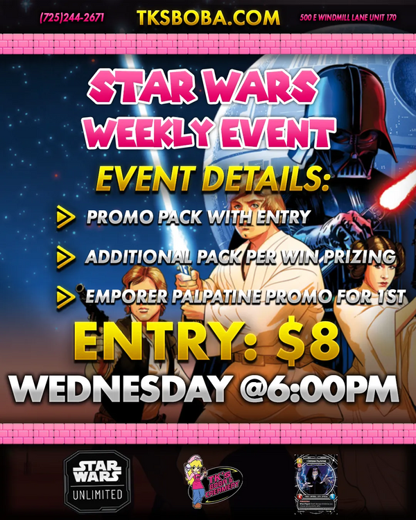 Star Wars Unlimited: Premier Event Entry (Hosted @ TK's Boba & Creamery)