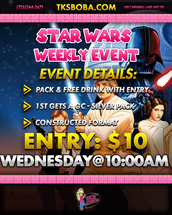 Star Wars Unlimited: Premier Event Entry (Hosted @ TK's Boba & Creamery)
