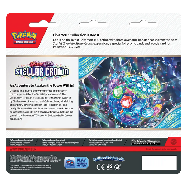 pokmon trading card game scarlet & violet 3pk booster Pokemon: Journey Together 3-Pack Blister Pack (Random) Energy surges as new powers awaken and perilous legends are revealed Pokemon Scarlet & Violet Twilight