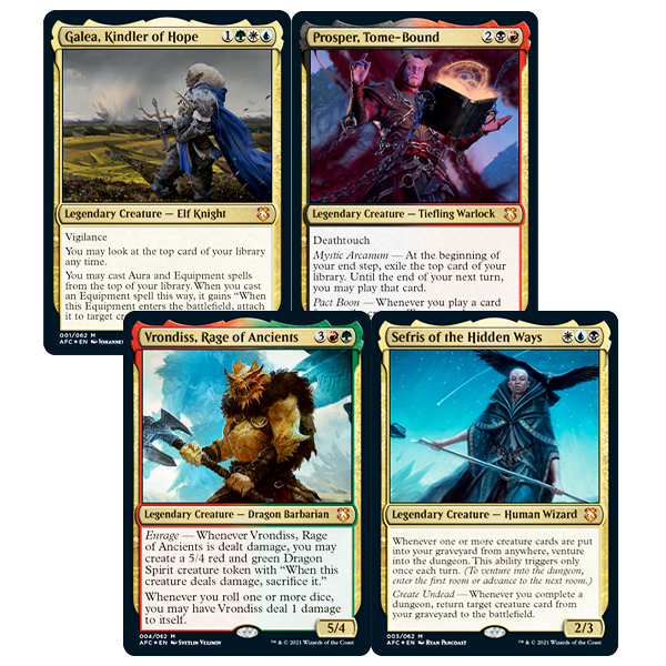 Adventures in the Forgotten Realms Commander Set of 4