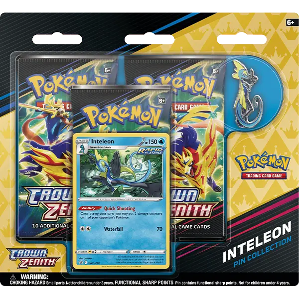 cinderace pokemon card pack Crown Zenith - Pin Collection Rillaboom - Cinderace