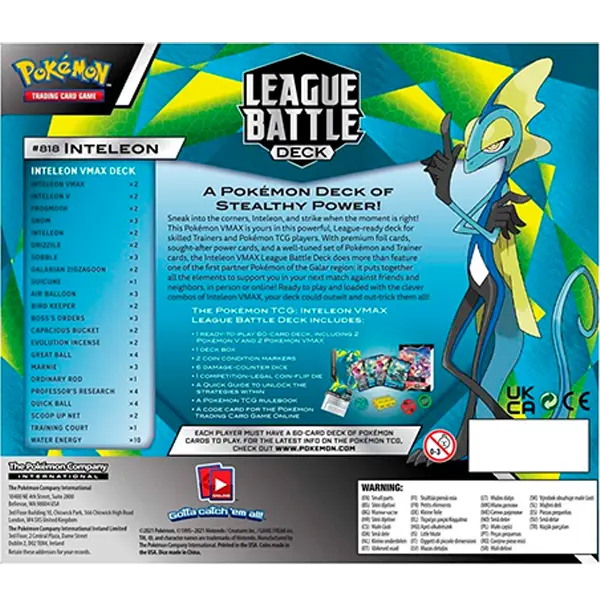 battle deck pokemon cards League Battle Deck (Inteleon VMAX)