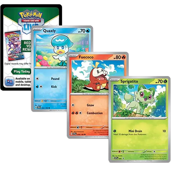 pokemon cards sprigatito Paldea Pin Collection