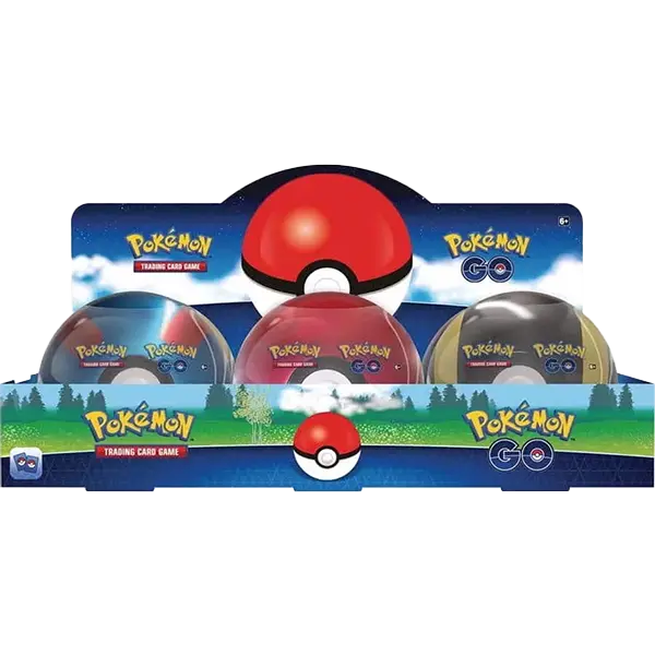 Pokemon GO - Pokeball Tin Display (6 Tins)