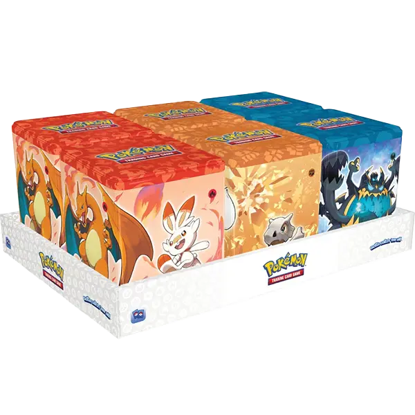 Pokemon Stacking Tins Display: Fighting-Fire-Darkness (Q4 2022)