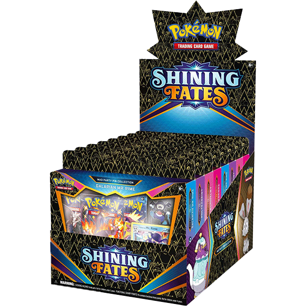 Shining Fates - Mad Party Pin Collection Display (8 Boxes)