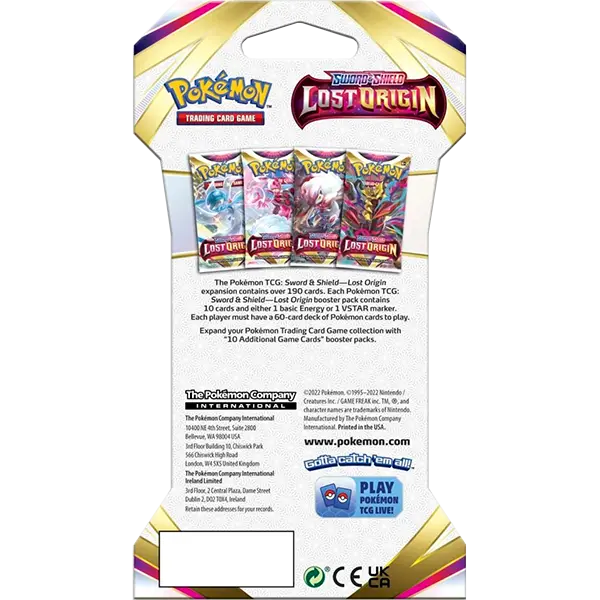 Sword & Shield: Lost Origin - Sleeved Booster Sword & Shield: Lost Origin - Sleeved Booster